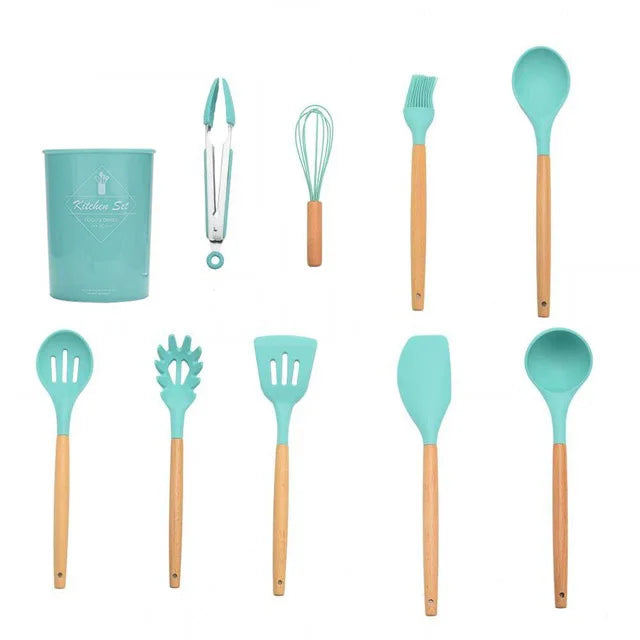 Silicone Kitchenware Cooking Utensils Set Non-Stick