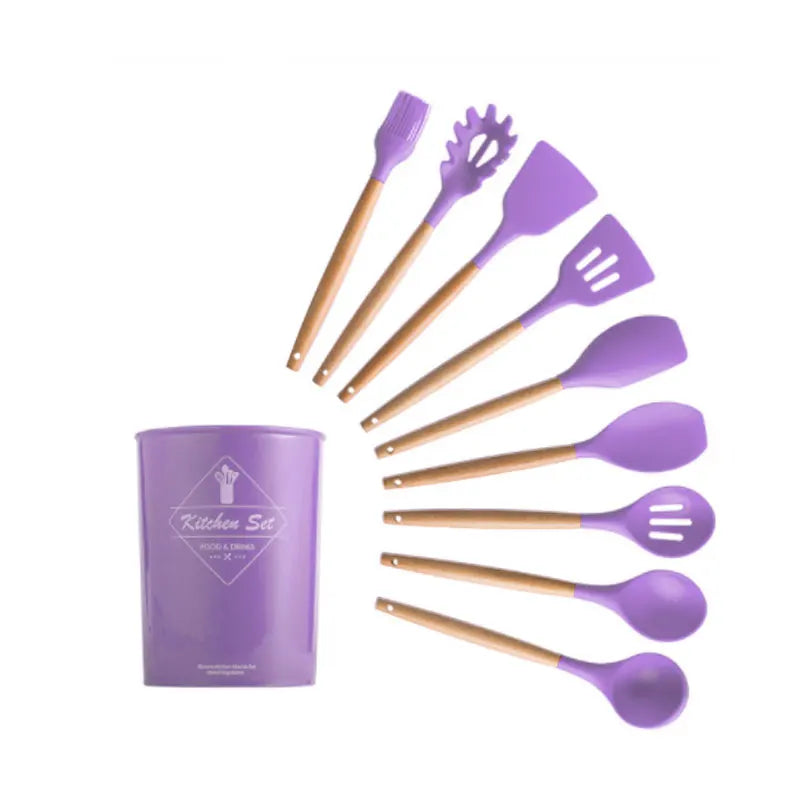 Silicone Kitchenware Cooking Utensils Set Non-Stick