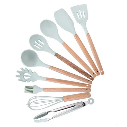 Silicone Kitchenware Cooking Utensils Set Non-Stick