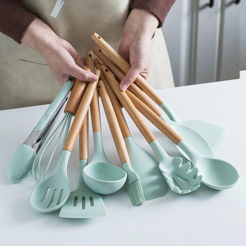 Silicone Kitchenware Cooking Utensils Set Non-Stick