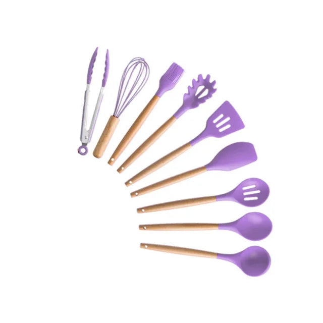 Silicone Kitchenware Cooking Utensils Set Non-Stick