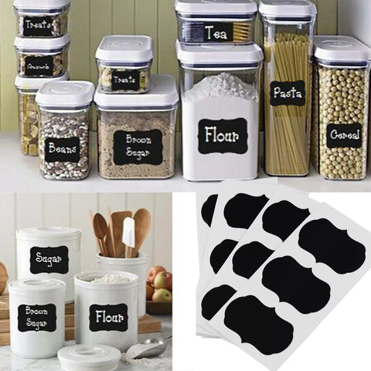 36Pcs/Set Blackboard Sticker Craft Kitchen Jars Organizer