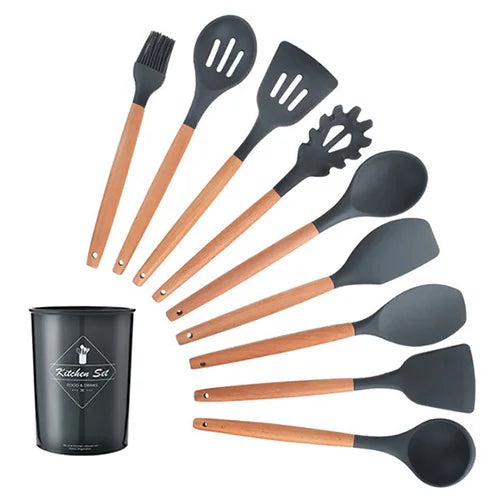 Silicone Kitchenware Cooking Utensils Set Non-Stick