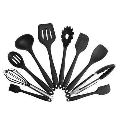 10/12 PCS Heat Resistant Silicone Cookware Set