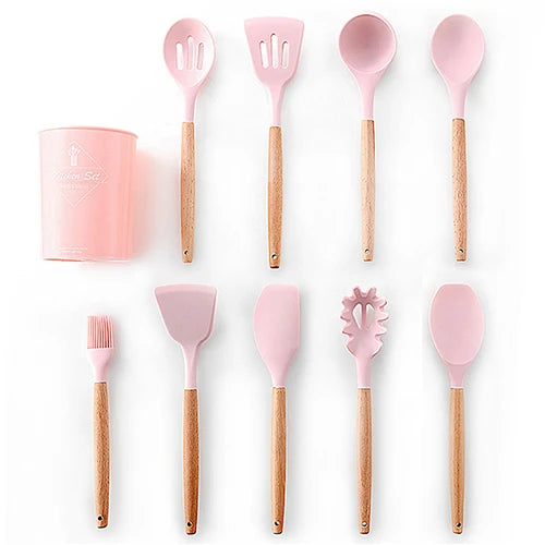 Silicone Kitchenware Cooking Utensils Set Non-Stick