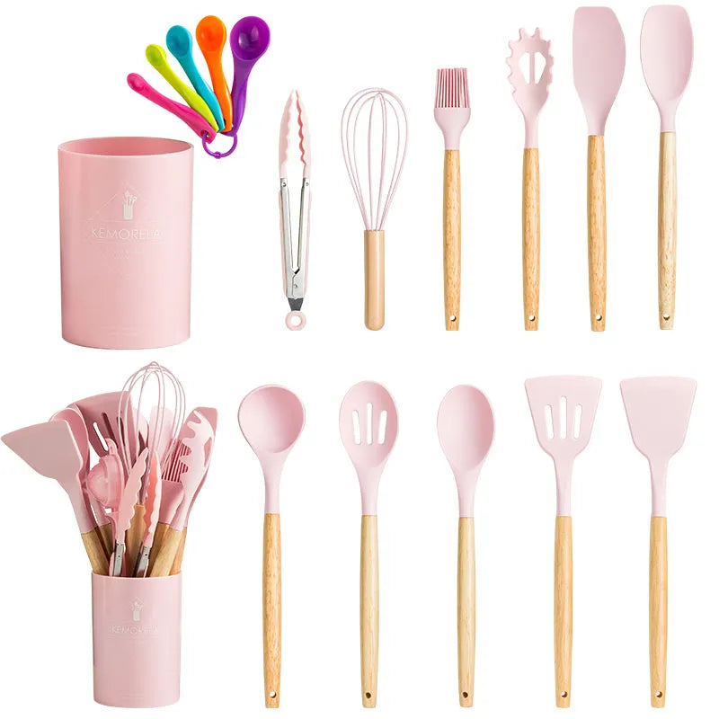 Silicone Kitchenware Cooking Utensils Set Non-Stick