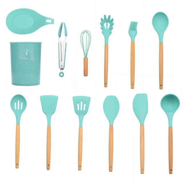 Silicone Kitchenware Cooking Utensils Set Non-Stick