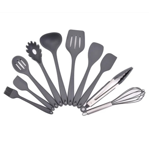 10/12 PCS Heat Resistant Silicone Cookware Set