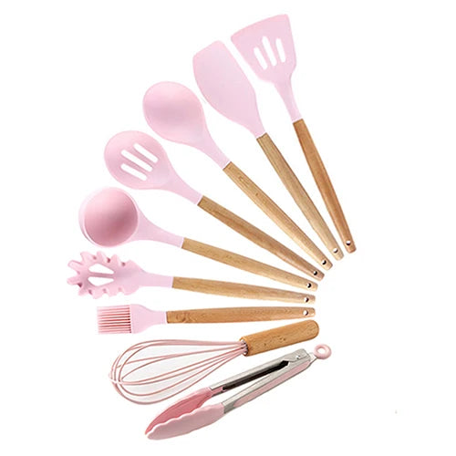 Silicone Kitchenware Cooking Utensils Set Non-Stick