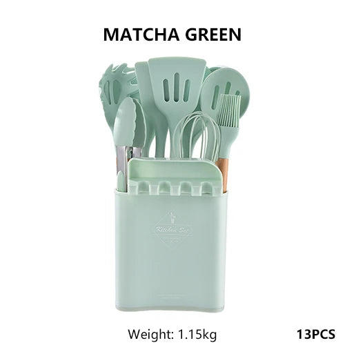 Silicone Kitchenware Cooking Utensils Set Non-Stick