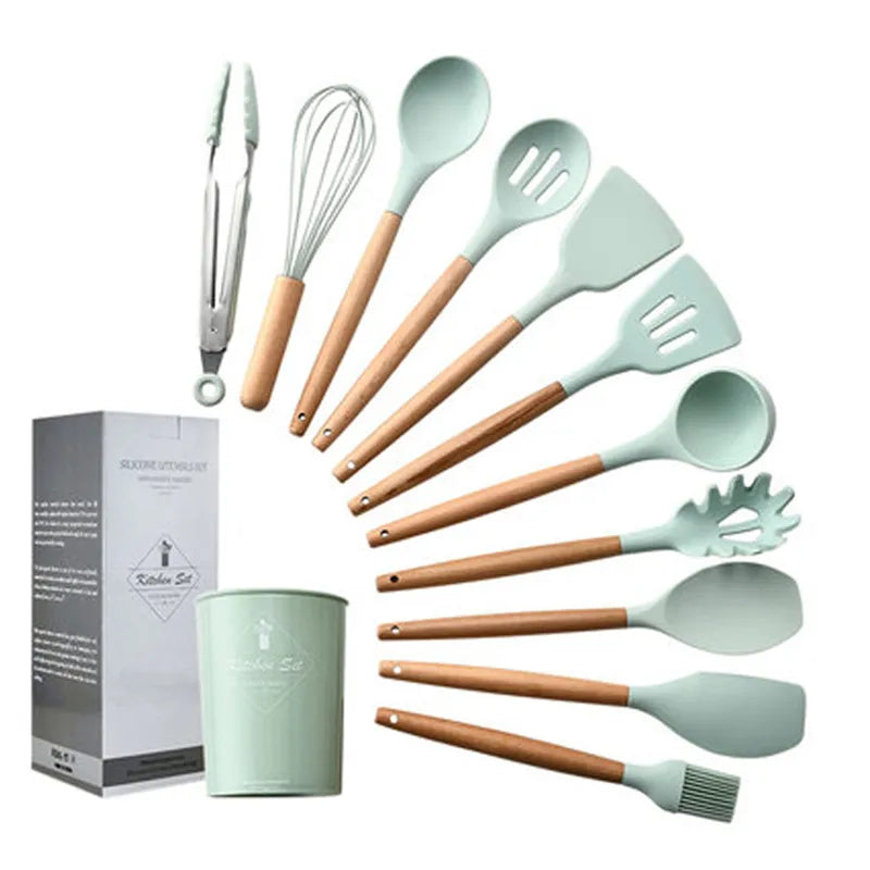 Silicone Kitchenware Cooking Utensils Set Non-Stick