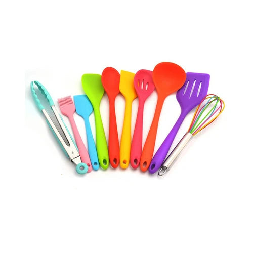 10/12 PCS Heat Resistant Silicone Cookware Set