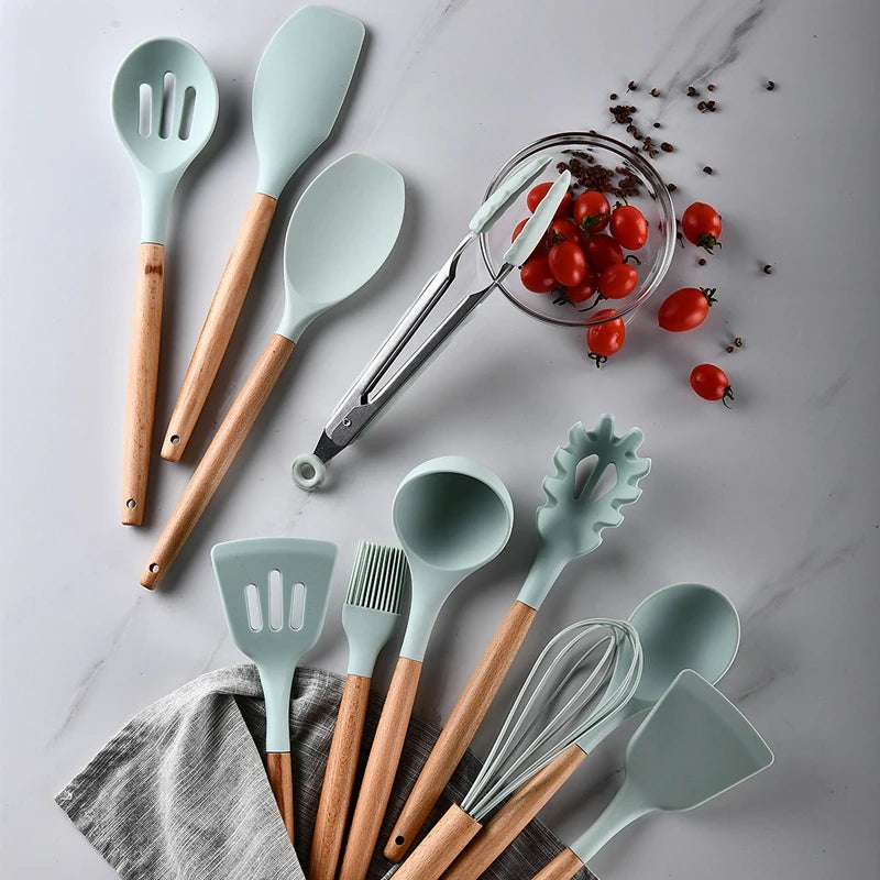 Silicone Kitchenware Cooking Utensils Set Non-Stick